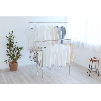 伸縮スリム収納物干し アイリスオーヤマ[53753025]