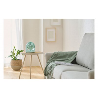 サーキュレーター 卓上扇マカロンミニ固定式 グリーン アイリスオーヤマ[53753039]