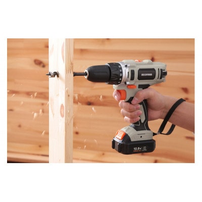 充電式ドライバドリル10.8V サンドベージュ アイリスオーヤマ[53753060]