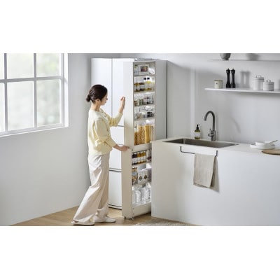 キッチン隙間収納ラック KSRーH140 白 アイリスオーヤマ ハイタイプ[53753358]