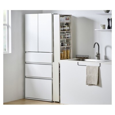 キッチン隙間収納ラック KSRーH140 白 アイリスオーヤマ ハイタイプ[53753358]