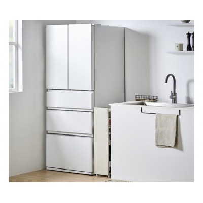 キッチン隙間収納ラック KSRーL180 白　アイリスオーヤマ ロータイプ[53753363]