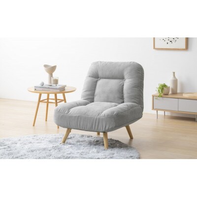 2WAY一人掛けポケットコイルソファWPCSー1Sライトグレー アイリスオーヤマ[53753393]