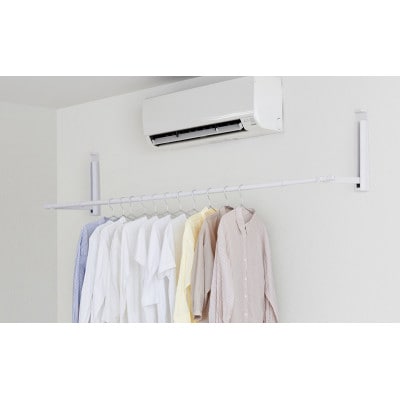 壁につける室内物干し WMR-40 ホワイト アイリスオーヤマ[53753257]