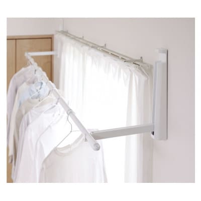 壁につける室内物干し WMR-40 ホワイト アイリスオーヤマ[53753257]