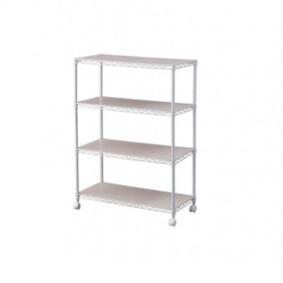 カラーメタルラック ウッドボード付き CMM-75104B 白 アイリスオーヤマ[53753283]