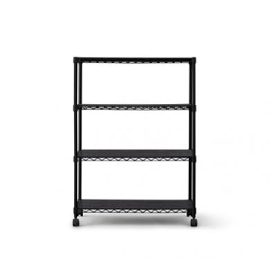 カラーメタルラック ウッドボード付き CMM-75104B 黒 アイリスオーヤマ[53753284]