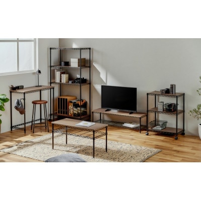 カラーメタルラック ローボード CML-10302 ブラック アイリスオーヤマ[53753288]