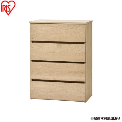組立簡単ウッドチェスト KKWCー590 ナチュラル  4段 アイリスオーヤマ[53753289]