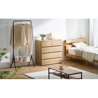 組立簡単ウッドチェスト KKWCー790 ナチュラル 4段 アイリスオーヤマ[53753292]