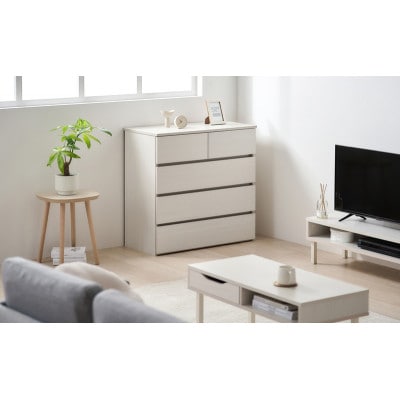 組立簡単ウッドチェスト KKWCー790 ホワイト 4段 アイリスオーヤマ[53753294]