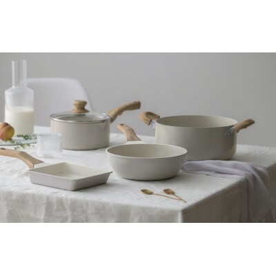 ナチュかるフライパンエッグパン IH・ガス火対応 パールグレー×アイボリー[53753337]