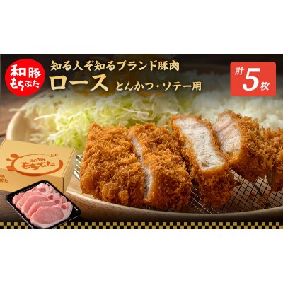 もちぶた ロース 約150g×5枚 ソテー とんかつ[53750037]