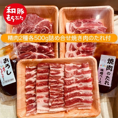 もちぶた 肩ロース 2種 各500g 詰め合わせ セット[53751175]