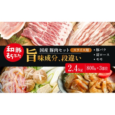 和豚もちぶた お試しセット スライス用 2400g(800g×3部位)[53753588]