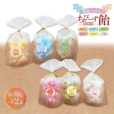 昔なつかし!ちびーず飴 1箱12袋入り 全6種類各2袋[53752502]