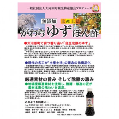 がわらゆずぽん酢しょうゆ300ml×6本セット[53751014]
