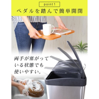 ゴミ箱 45リットル(15L×3分別)SunRuck SR-MHS292[53753653]