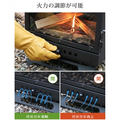 薪ストーブ ガラス窓付き LF-HOS030[53753539]