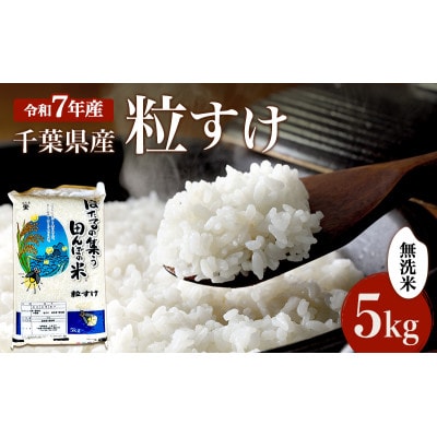 新米　令和7年 粒すけ 5kg 千葉産 乾式 無洗米[53680048]