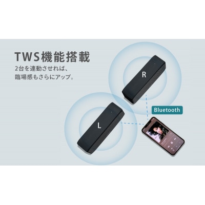 FUNLOGY Portable / ポータブルスピーカー　2個セット黒[53681215]