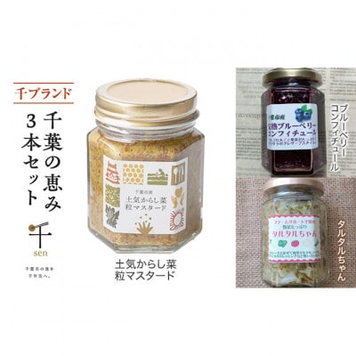 千葉の恵み3本セット　千ブランド 粒マスタード [53680970]