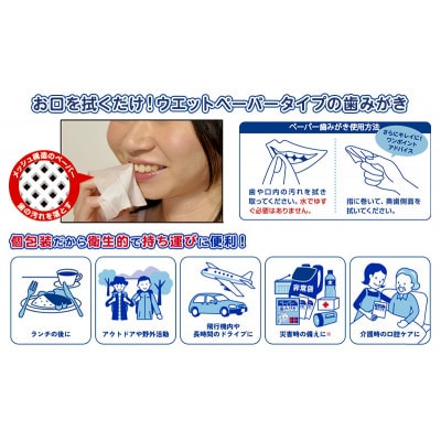 備蓄用 ペーパー歯みがき クールウェイブ 100包入り[53681195]