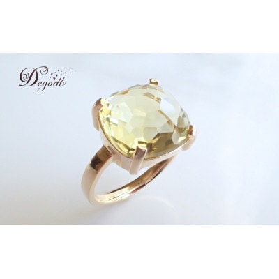 Degodd 　CANDY RINGレモンクオーツ　天然石リング【11号】[53687440]