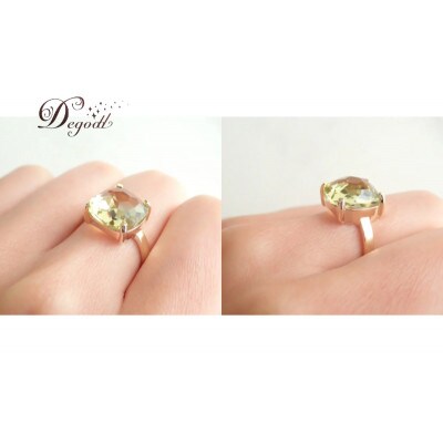 Degodd 　CANDY RINGレモンクオーツ　天然石リング【13号】[53687441]