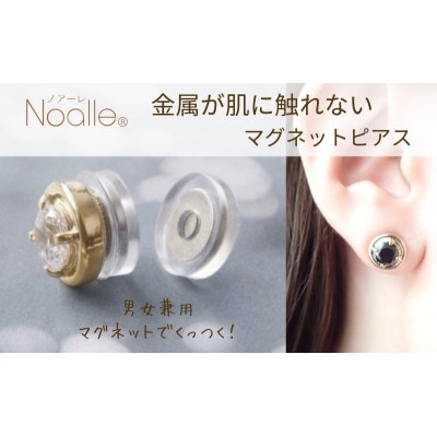 金属アレルギー対応　マグネット式　ノンホールピアス　S-Rゴールド×ブラック[53681378]