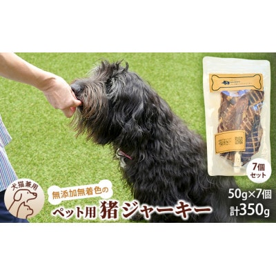 千葉県で獲れたペット用猪ジャーキー(7個セット)計350g[53680348]