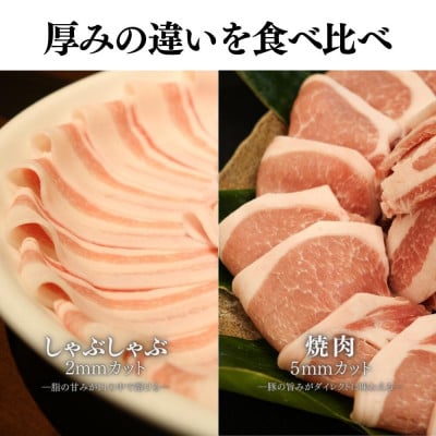 【毎月定期便】くんじゃん豚 食べ比べセット 焼肉・しゃぶしゃぶ 計9.6kg全3回