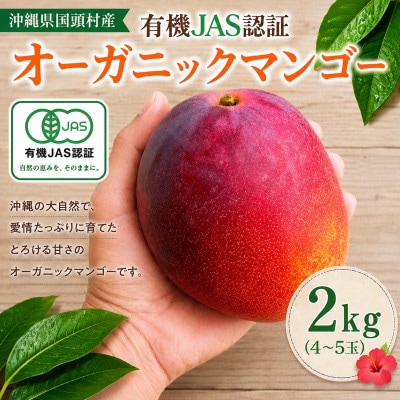 【2026年7月上旬から順次発送・有機JAS認証】オーガニックマンゴー2kg(4~5玉)