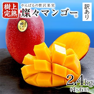 【2025年発送・訳あり】燦々マンゴー2.4kg(4～6玉)