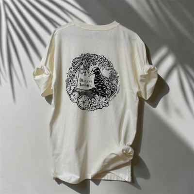 やんばるの自然を纏う オリジナルデザインTシャツ(アイボリーホワイト/XLサイズ)