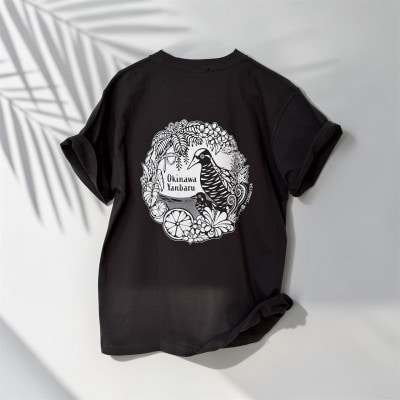 やんばるの自然を纏う オリジナルデザインTシャツ(ブラック/XLサイズ)