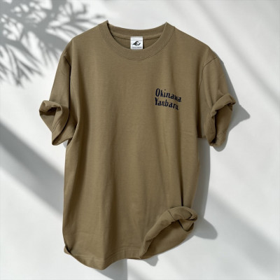 やんばるの自然を纏う オリジナルデザインTシャツ(カーキ/Lサイズ)