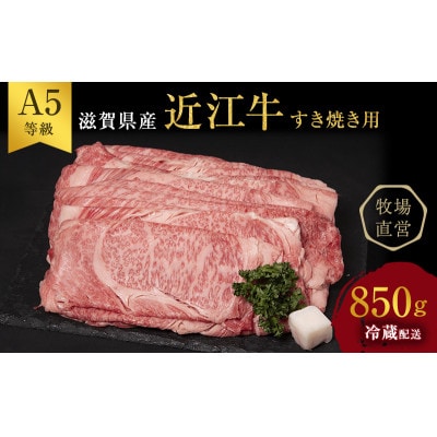 【近江牛 西川畜産】A5ランク雌牛 すき焼用 約850g[53820235]