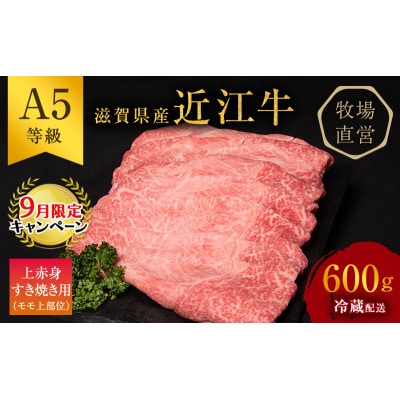 【9月末までの限定価格】近江牛 すき焼き 上赤身 約600g A5 [53820302]