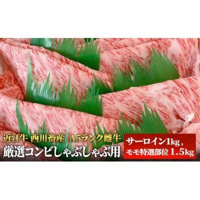 【近江牛 西川畜産】A5ランク雌牛　厳選コンビしゃぶしゃぶ用[53820310]