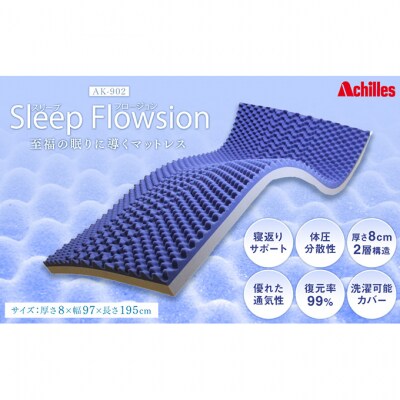 マットレス スリープフロージョン シングル 至福の眠りに導く 体圧分散 日本製 [53820338]