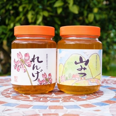 はちみつ 国産 天然 純はちみつ 各1kg れんげ&やまみつ[No5354-0298]