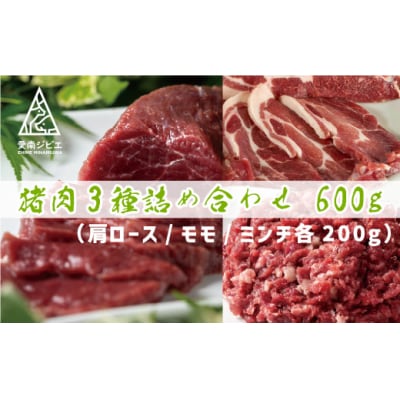 愛南 ジビエ の 猪 肉 3種 詰め合わせ 600g 肩ロース / モモ / ミンチ 各 200g