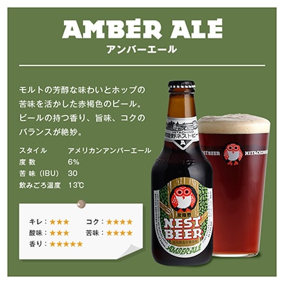 【毎月定期便】常陸野ネストビール 定番飲み比べ8本セット全6回