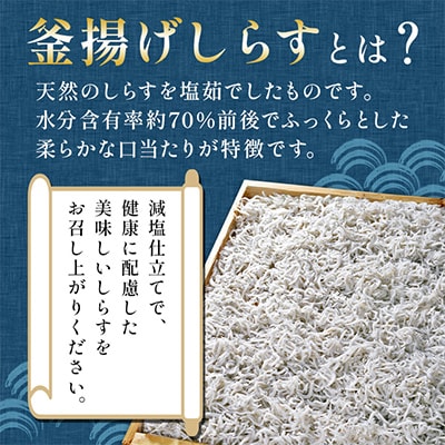 大津港水揚げの釜揚げしらす500g