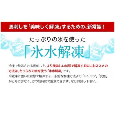 馬刺し 上赤身 ブロック 熊本肥育 生食用 たれ付き(10ml×6袋) 100g×6セット