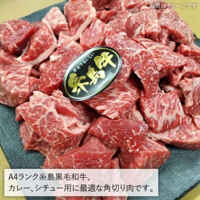 【カレー/シチュー用】和牛 モモ バラ 角切り 500g【糸島ミートデリ工房】[ACA120]