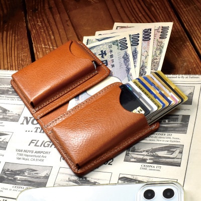 VanNuys カードが30枚程度入る小さい財布 (ビンテージキャメル)