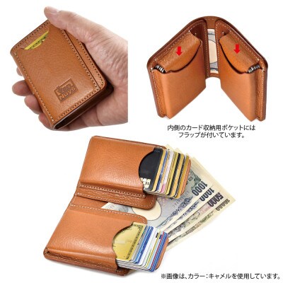VanNuys カードが30枚程度入る小さい財布 (ビンテージブラック)