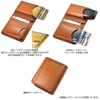VanNuys カードが30枚程度入る小さい財布 (ビンテージブラック)